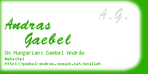 andras gaebel business card